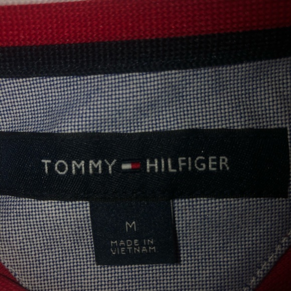 Men’s red Tommy Hilfiger polo - Picture 2 of 2